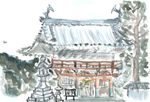 水彩画/青峯山正福寺